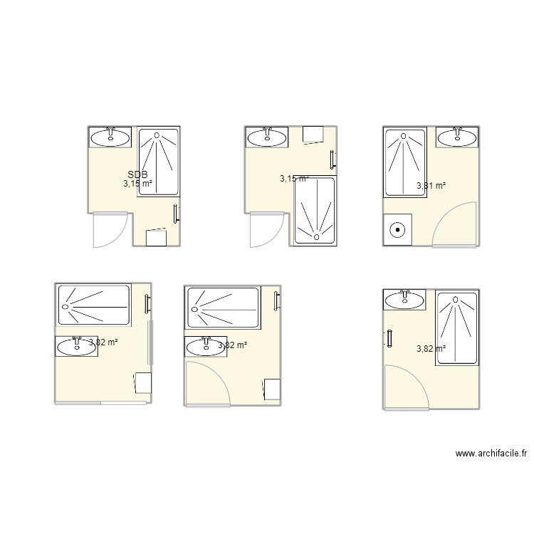 SDB. Plan de 0 pièce et 0 m2