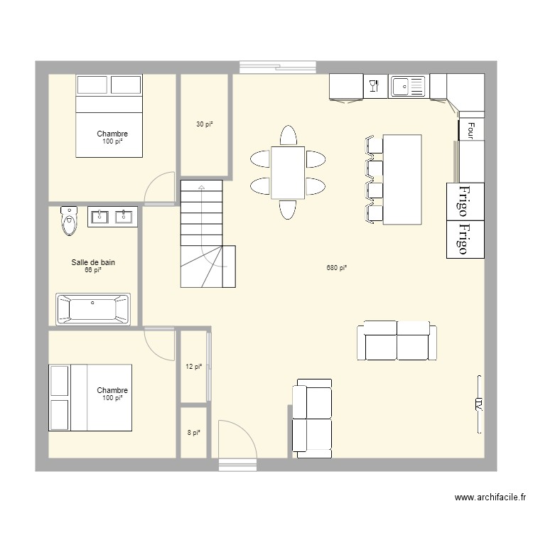 maison 36x32. Plan de 0 pièce et 0 m2