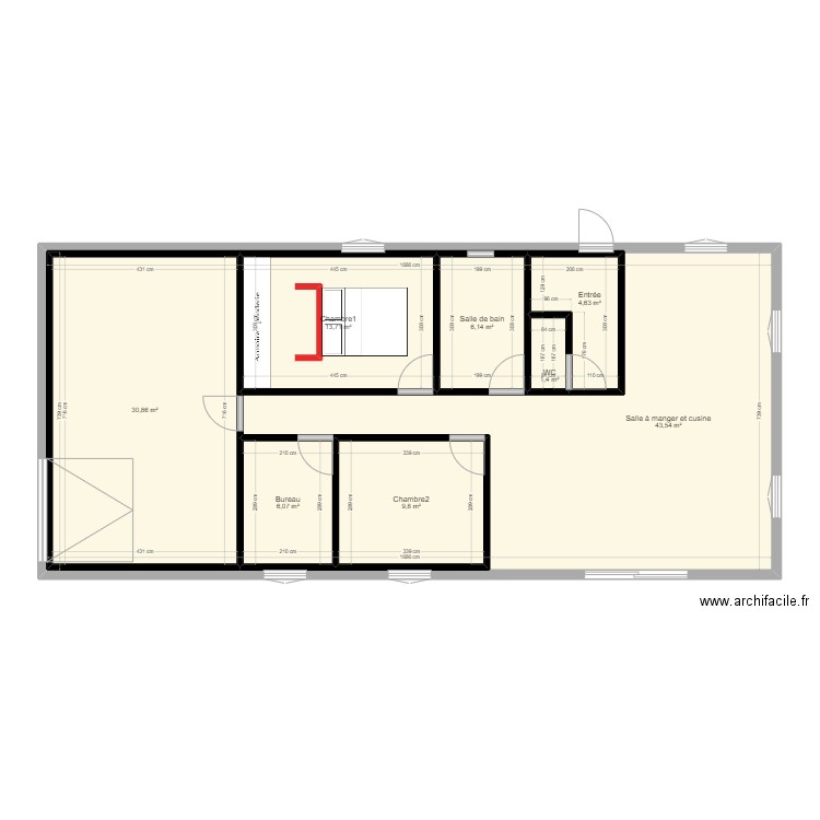 maison1. Plan de 8 pièces et 197 m2