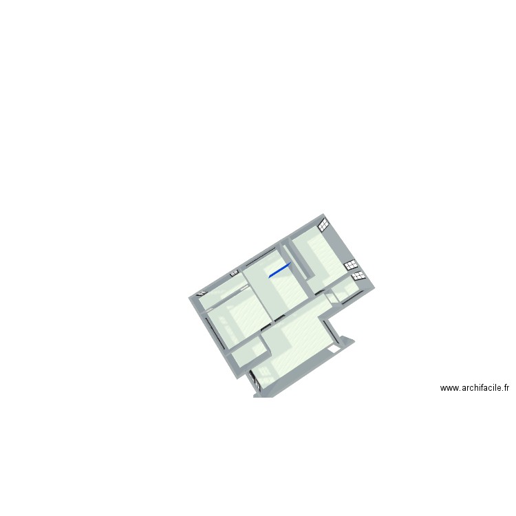 trois-castor 3. Plan de 8 pièces et 68 m2