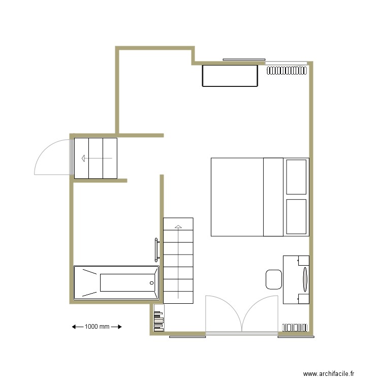 Suite parentale Plan vierge. Plan de 0 pièce et 0 m2