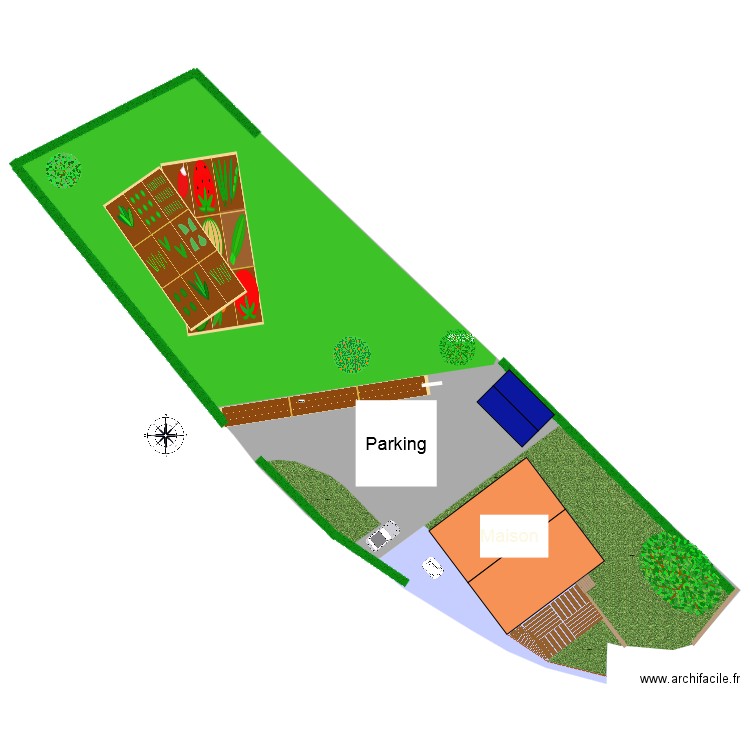 Plan de masse pour car port. Plan de 0 pièce et 0 m2