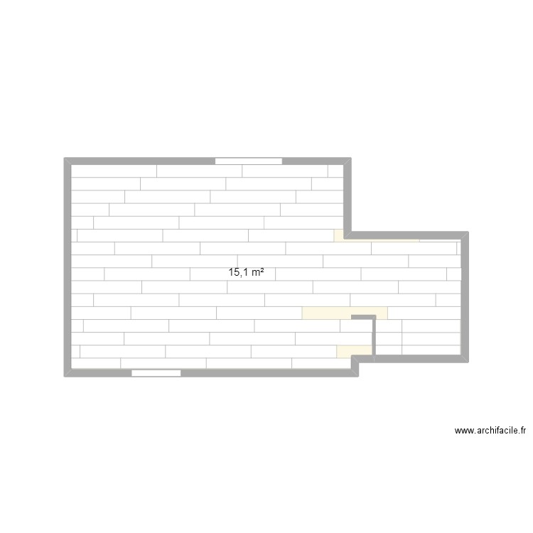 Chambre parentale V1. Plan de 1 pièce et 15 m2