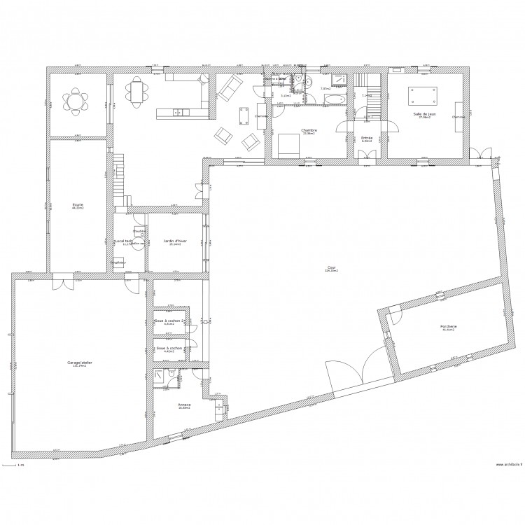 Visker projet  aménagement Rde C 2. Plan de 0 pièce et 0 m2