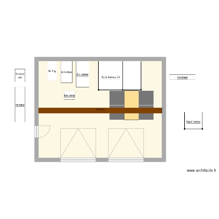 Aménagement garage Aximus. Plan de 1 pièce et 55 m2