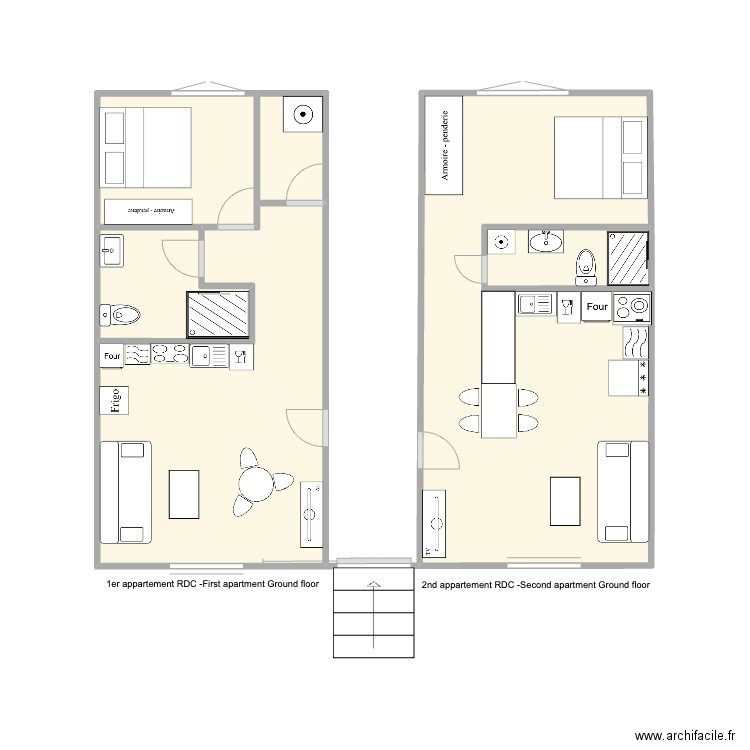 bru design + vintage. Plan de 6 pièces et 24 m2