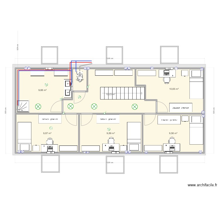 combles Etages filles. Plan de 0 pièce et 0 m2