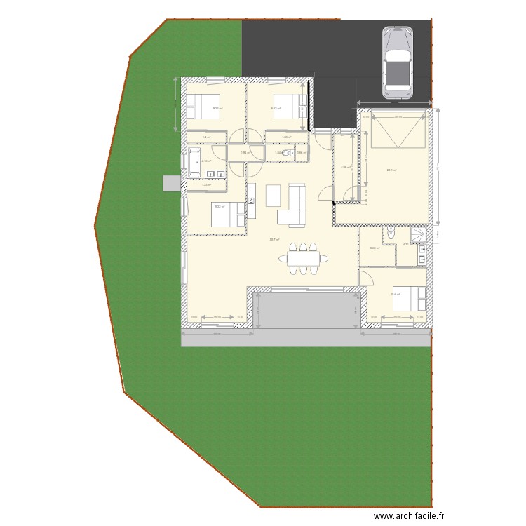 MAISON JARDIN. Plan de 0 pièce et 0 m2