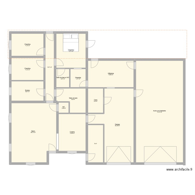 Maison Valentin Fev 2025. Plan de 17 pièces et 468 m2