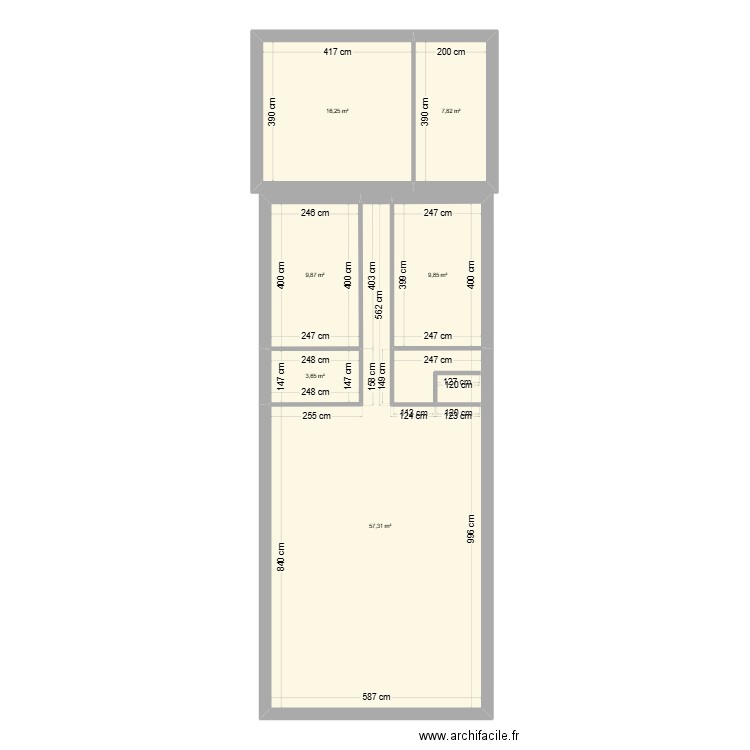 Maison perso. Plan de 6 pièces et 105 m2