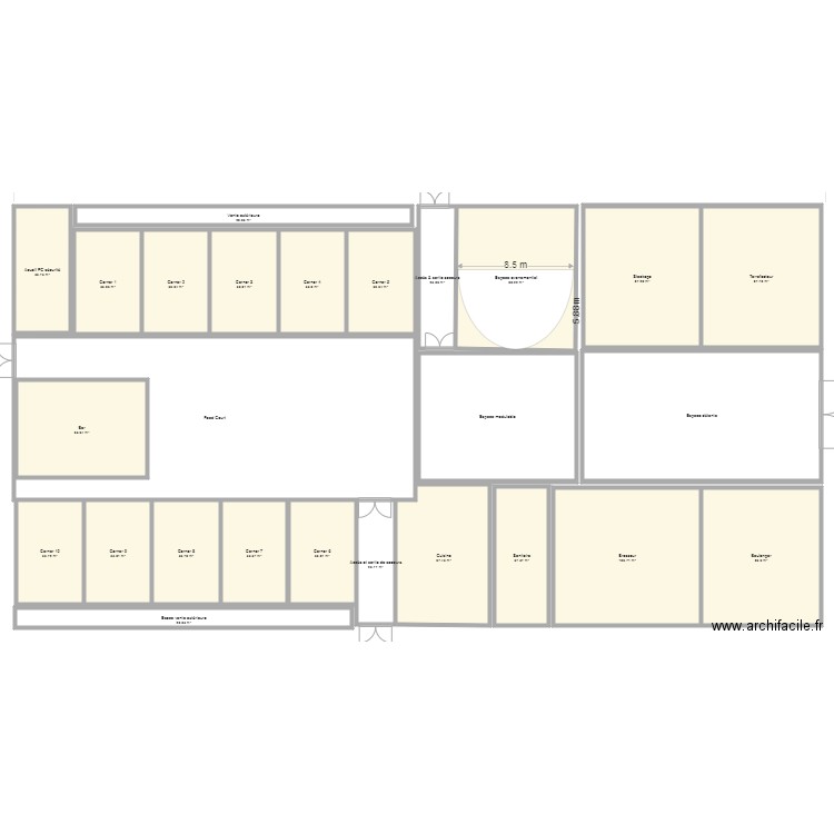 La halle d'HSC. Plan de 0 pièce et 0 m2