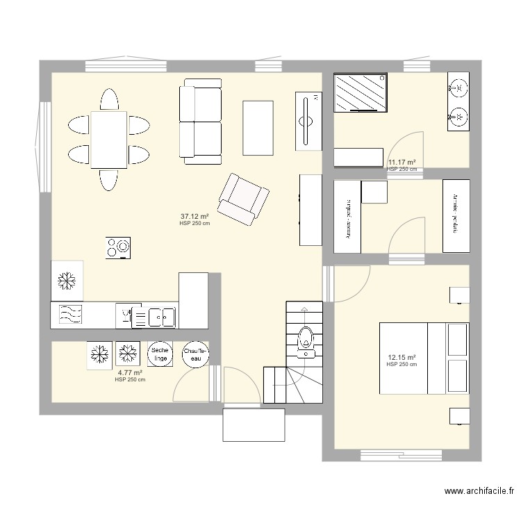 Maison  Plan dessiné par Steeven0803