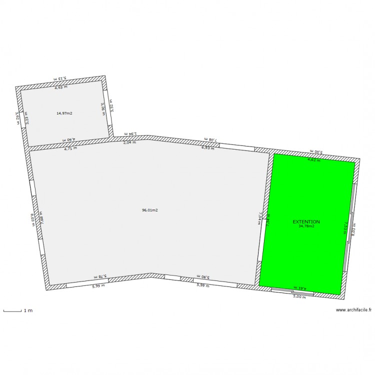 EXTENTION. Plan de 0 pièce et 0 m2