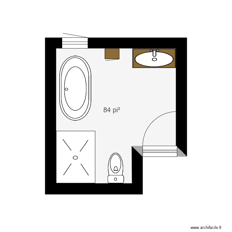 Salle bain. Plan de 0 pièce et 0 m2