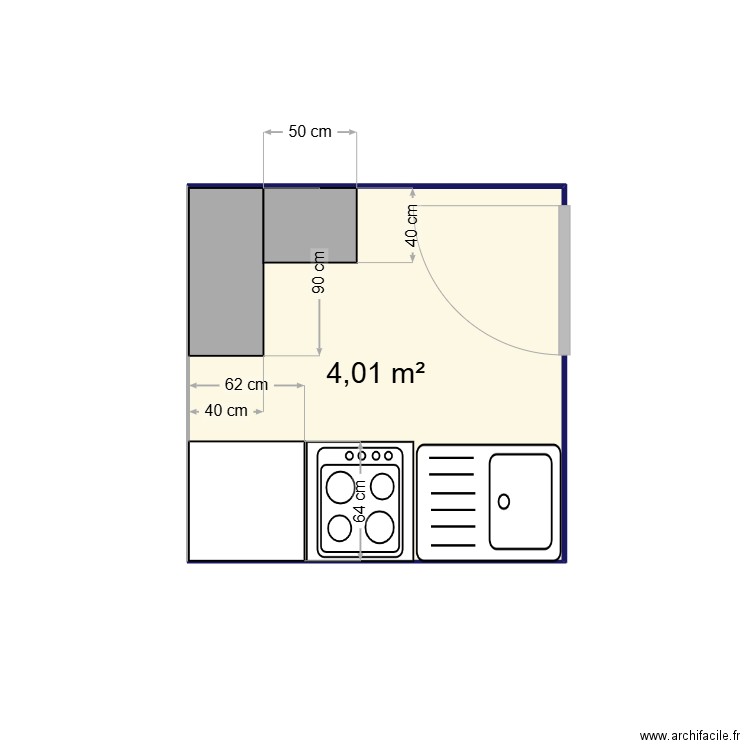 Sous sol Mane. Plan de 1 pièce et 4 m2