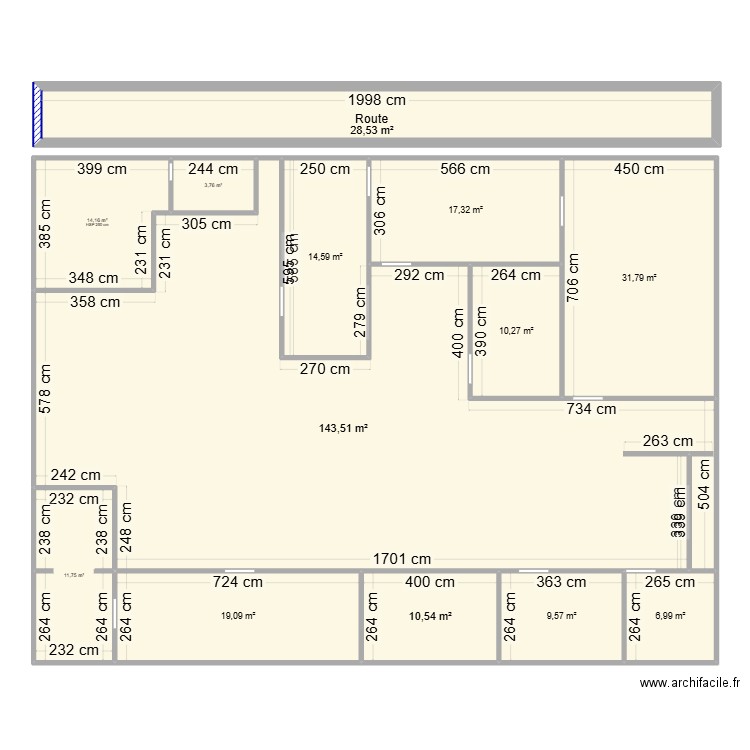 Plan Batiment 15X20. Plan de 13 pièces et 322 m2