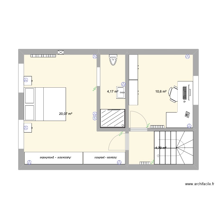 GRENIER. Plan de 0 pièce et 0 m2