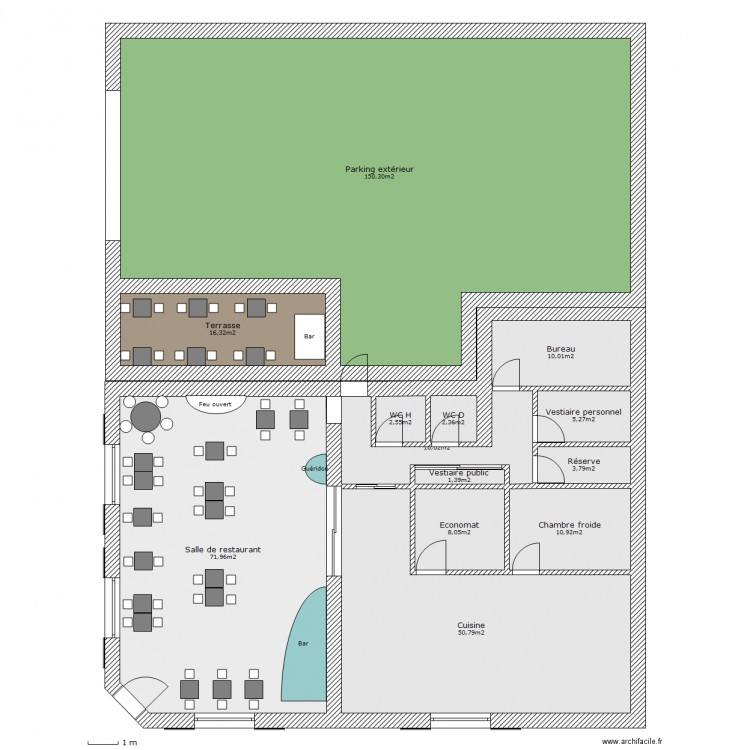 Plan Restaurant Monographie EFPME 2013-2014 - 1-CE-A09-PE. Plan de 0 pièce et 0 m2