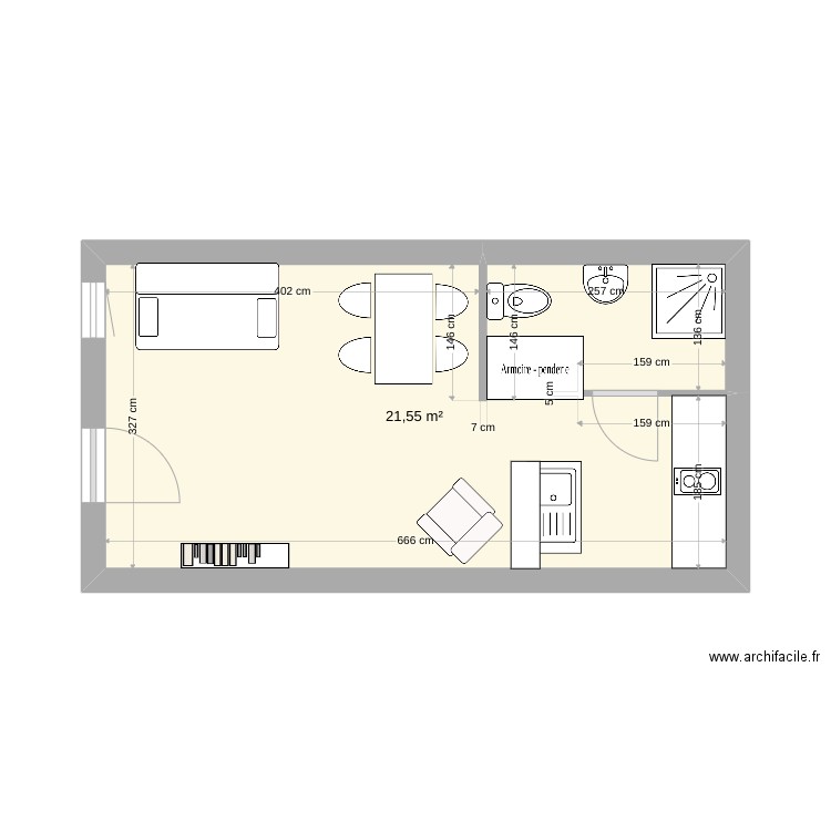 Studio bord de mer. Plan de 0 pièce et 0 m2