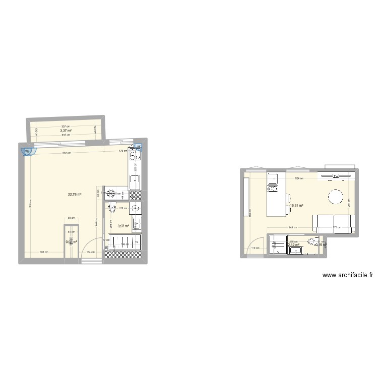 Nice 2 le bon. Plan de 10 pièces et 51 m2