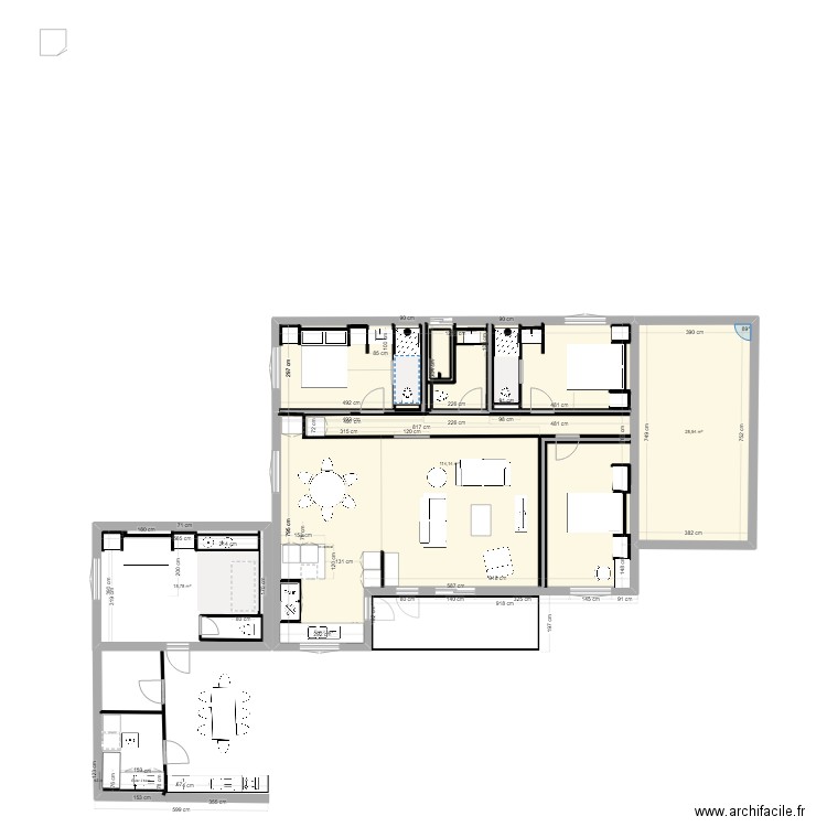 OPPEDE V2. Plan de 6 pièces et 169 m2