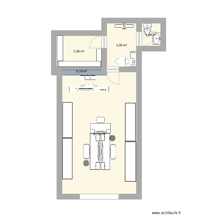 Nyx . Plan de 5 pièces et 29 m2