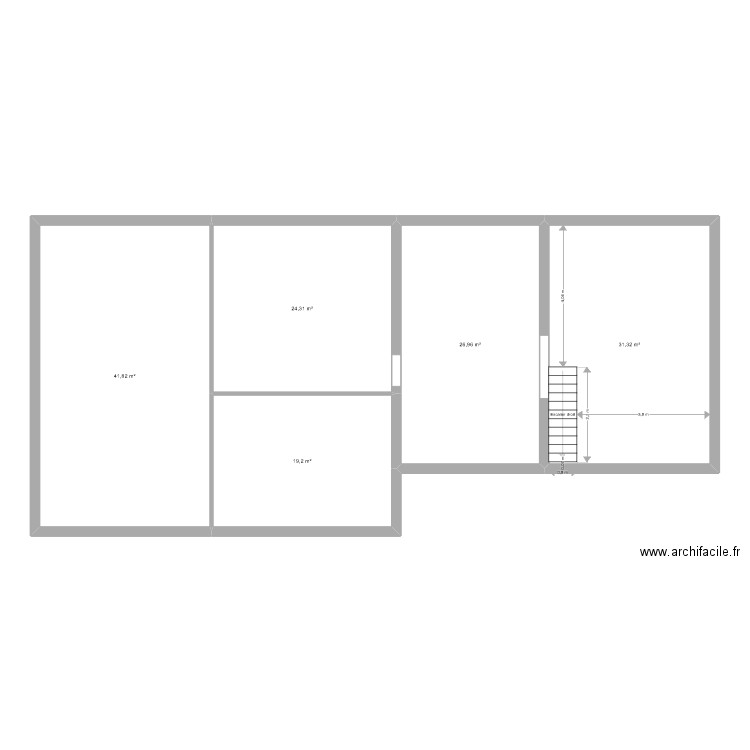 etage. Plan de 0 pièce et 0 m2