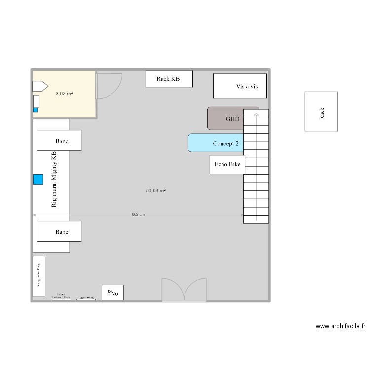 Studio Privé. Plan de 0 pièce et 0 m2