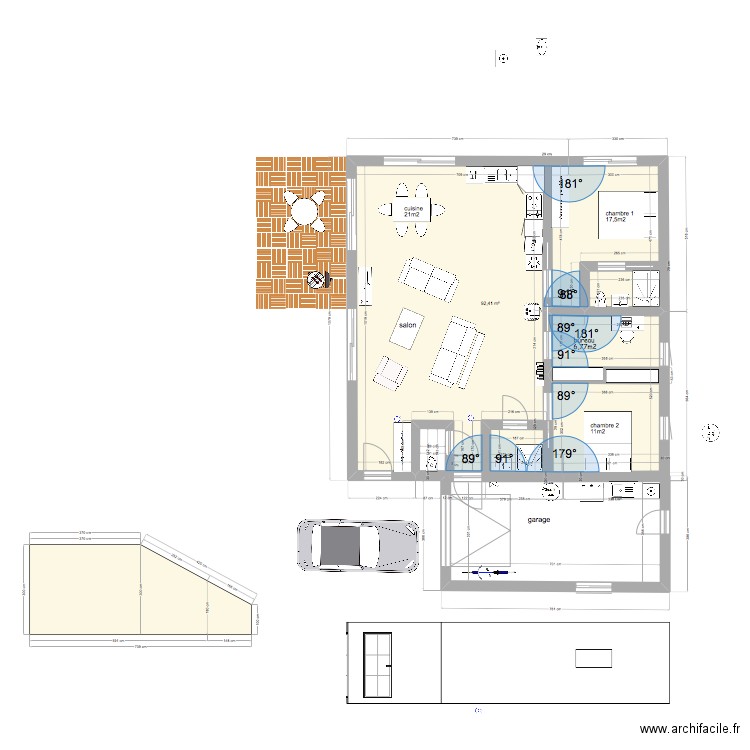 plan 1 landry. Plan de 1 pièce et 92 m2