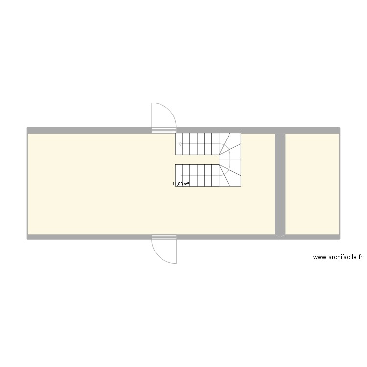 2024 Bureau 1. Plan de 1 pièce et 41 m2