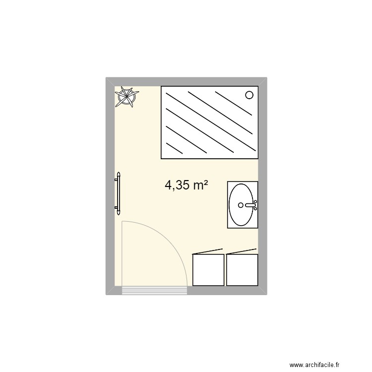 SALLE DE BAINS. Plan de 0 pièce et 0 m2