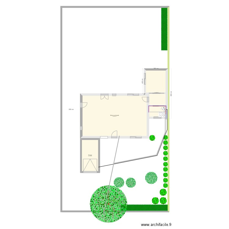 Plan de masse réseau eau. Plan de 3 pièces et 104 m2