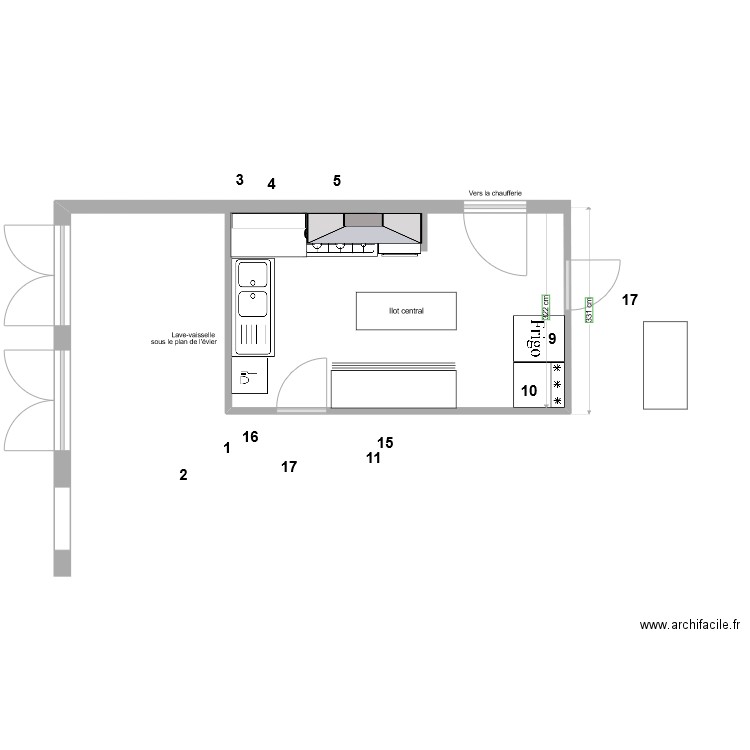 221126 Cuisine DB. Plan de 0 pièce et 0 m2