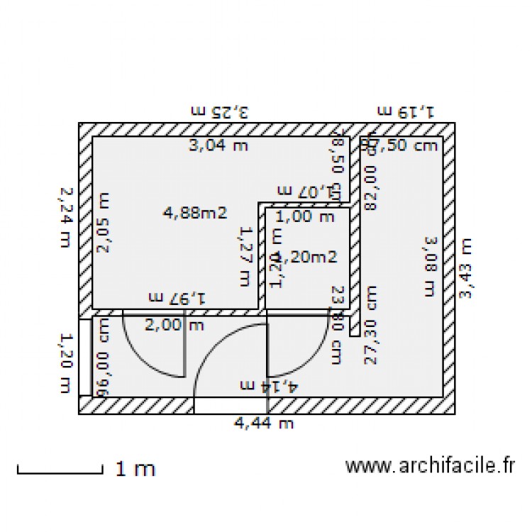 salle de bain WC entrée. Plan de 0 pièce et 0 m2