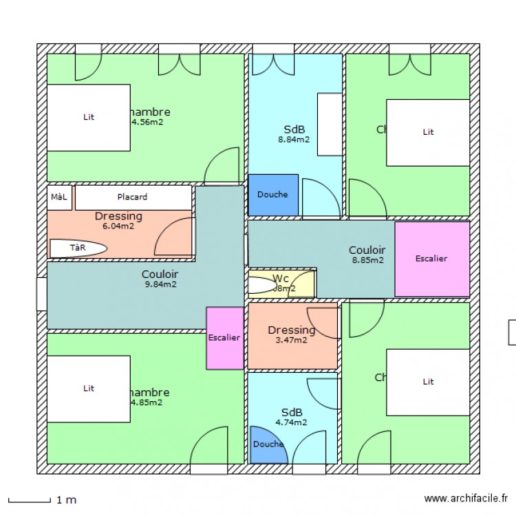 Maison 1er étage BIS. Plan de 0 pièce et 0 m2