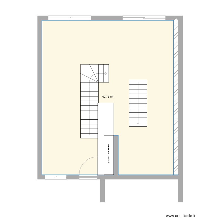 début RDC. Plan de 0 pièce et 0 m2