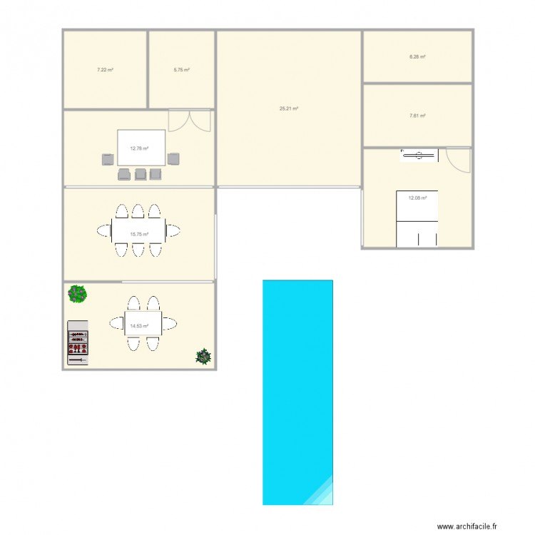 maison. Plan de 0 pièce et 0 m2