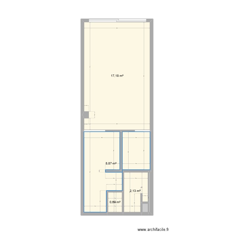 Nice 1. Plan de 6 pièces et 29 m2