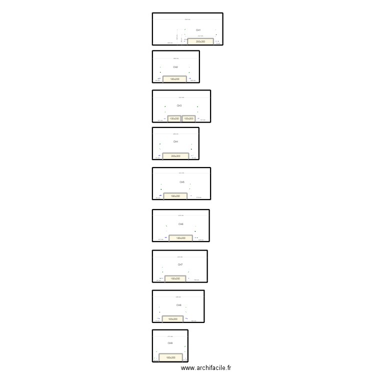 ITALIE A PARTAGER. Plan de 19 pièces et 89 m2