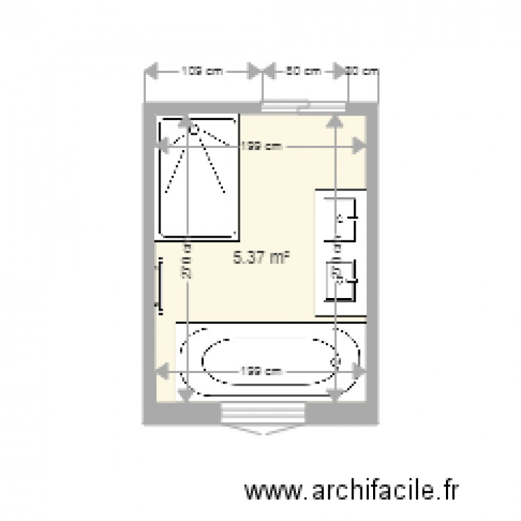 sdb valentine. Plan de 0 pièce et 0 m2