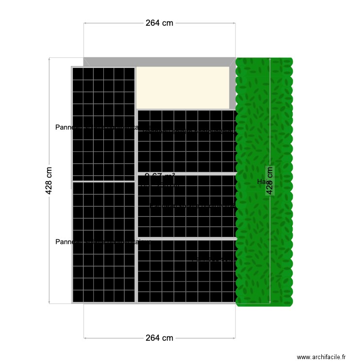 CHALET BOIS. Plan de 1 pièce et 10 m2