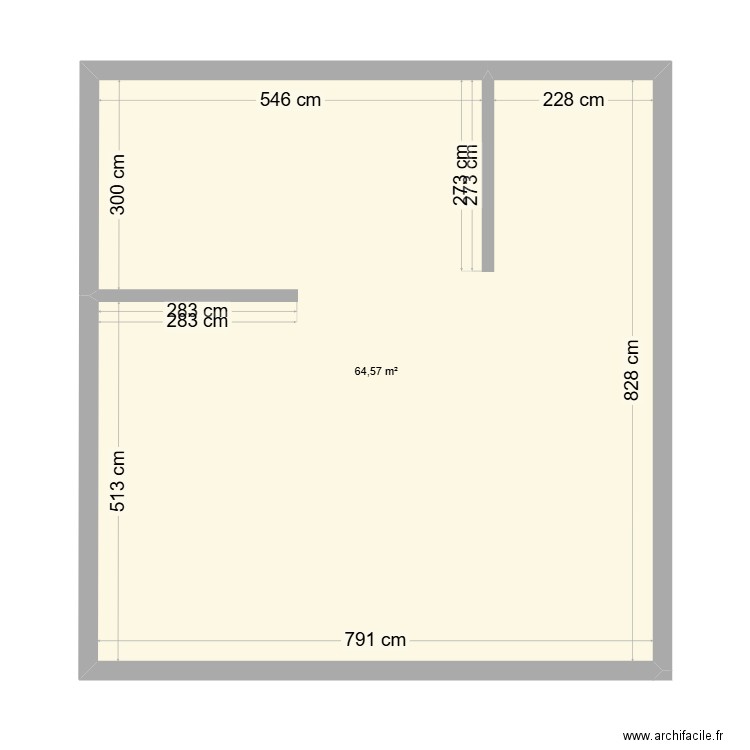 CHALET. Plan de 1 pièce et 65 m2