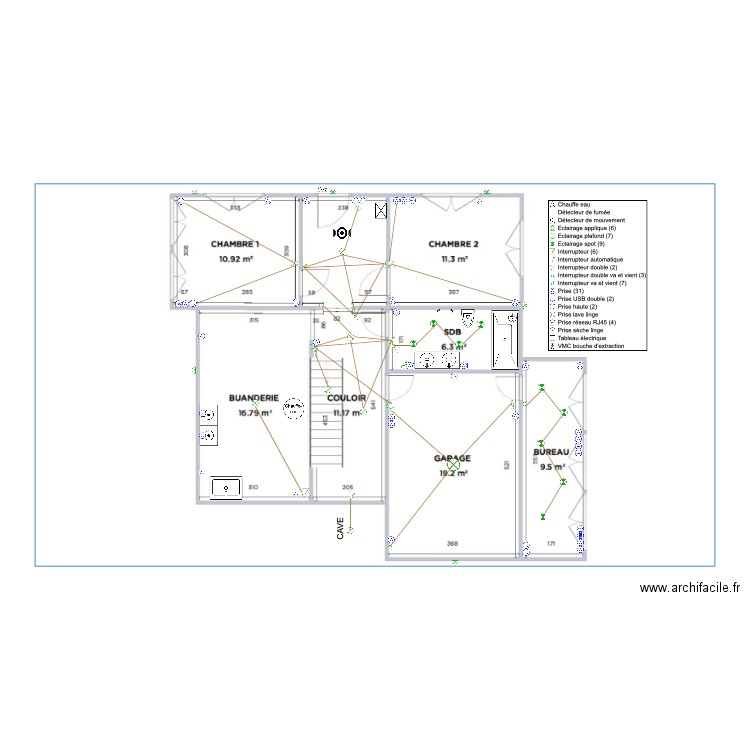 Plan Electricité SOUS SOL. Plan de 0 pièce et 0 m2