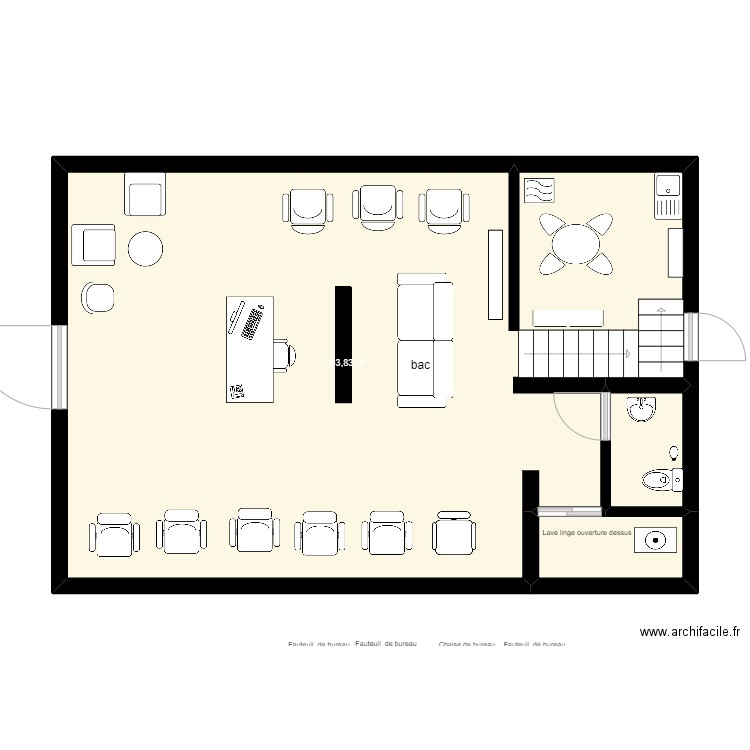 salon diloy's. Plan de 0 pièce et 0 m2