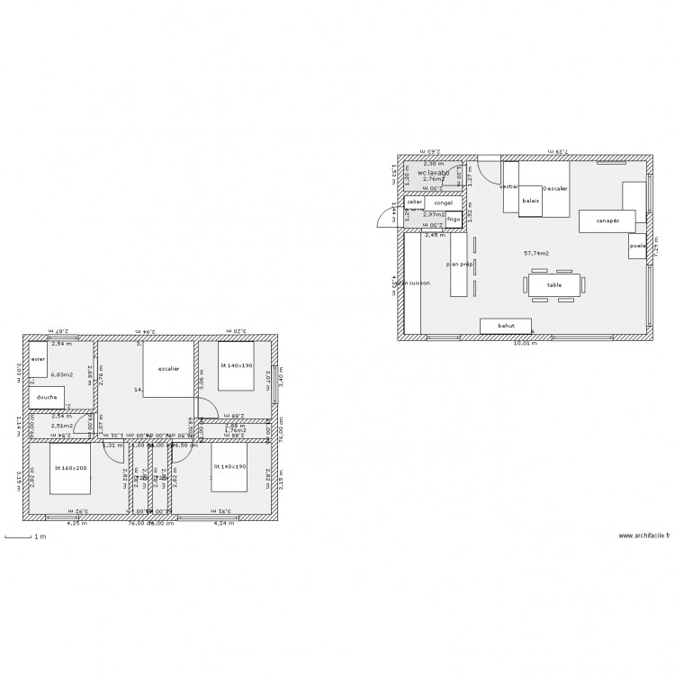 maison. Plan de 0 pièce et 0 m2