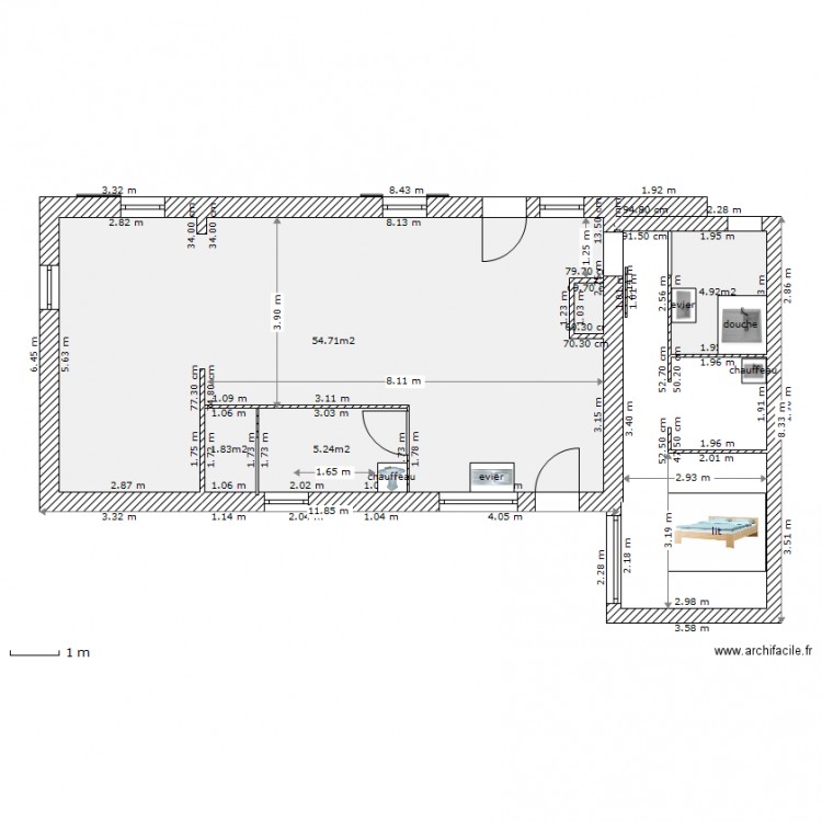 chambre 6. Plan de 0 pièce et 0 m2