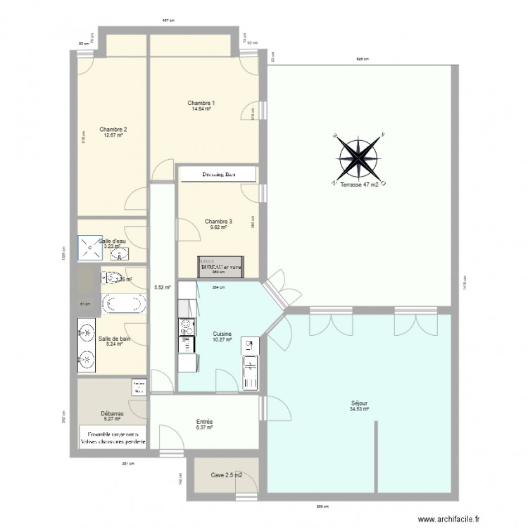 Plan Terrasses. Plan de 0 pièce et 0 m2