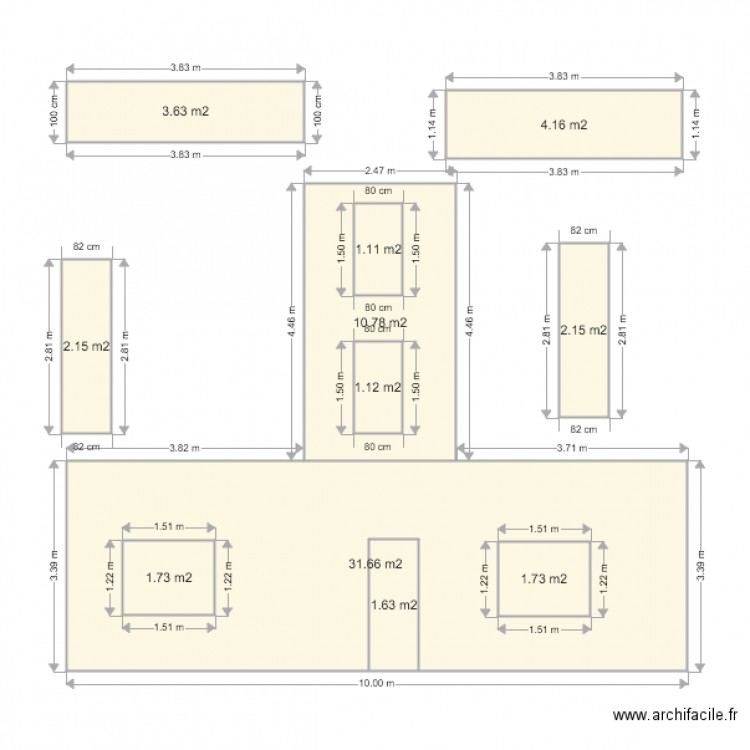 facade. Plan de 0 pièce et 0 m2