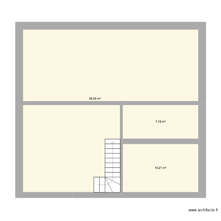 ploemeur. Plan de 3 pièces et 76 m2