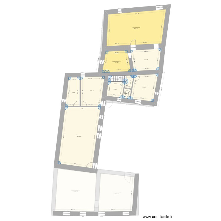 16  CONTI 22. Plan de 18 pièces et 348 m2